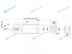 ST-56110-2T025 Амортизатор передний (газомаслян) NISSAN ATLASCONDOR торс.HYUNDAI PORTER 2WD 92- LH=RH