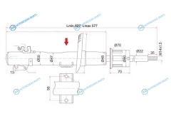 ST-6RU413031B Стойка передняя AUDI A1VW POLOSEDANSEAT IBIZASCODA FABIAROOMSTER 01- LH=RH