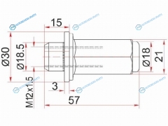 ST-90942-01050 Гайка колесная TOYOTA CELICACOROLLASOARERSUPRALITETOWNMASTERHIACEWINDOM