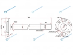 ST-42311-60100 Полуось RR TY Land Cruiser 80 (мост LSD) -RH