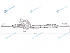 ST-0K2N232110 Рейка рулевая KIA SPECTRA (RUS) 00- LHD