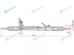 ST-57700-2B000 Рейка рулевая HYUNDAI SANTA FE 2.7 LHD