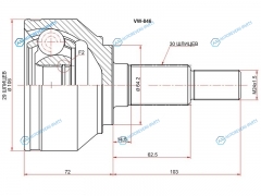VW-846 Шрус наружный VOLKSWAGEN TOUAREG 03-10AUDI Q7 06-15