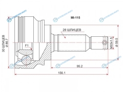 MI-115 Шрус наружный MITSUBISHI LANCER X 4A91 07-