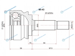 MI-43 Шрус наружный MITSUBISHI COLT 4G19 Z26A4WD 02-