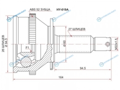HY-019A Шрус наружный HYUNDAI SANTA FE 2.02.42.700-06