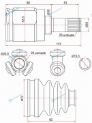 HO-615 Шрус внутренний RHLH HONDA FIT GD L1315 01-07