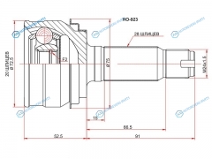 HO-923 Шрус наружный RR HONDA CR-V RE