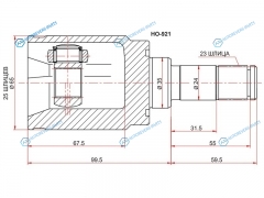 HO-921 Шрус внутренний RR HONDA CR-V RE