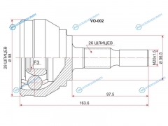 VO-002 Шрус наружный VOLVO 850 95-97