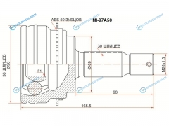 MI-97A50 Шрус наружный MITSUBISHI PAJERO V8W V9W 06-
