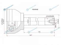 TO-019-02 Шрус наружный TOYOTA LAND CRUISER 80 94-98 длинный