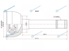NI-23 Шрус наружный NISSAN SAFARIPATROL87-