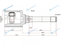 TO-649 Шрус внутренний FR RH TOYOTA HARRIER GSU3LEXUS RX30 06-08 2GRFE