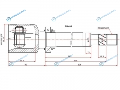 RN-635 Шрус внутренний RH RENAULT FLUENCE 10- 1.6 МКПП