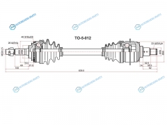 TO-5-012 Привод в сборе FR LH TOYOTA HARRIER CU15 97-03