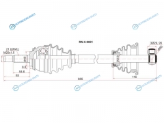 RN-5-9001 Привод в сборе FR RENAULT LOGAN МКПП LH (8 КЛАПАНОВ)