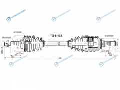 TO-5-192 Привод в сборе FR LH TOYOTA CORONA ST190 92-96 CALDINA 3SFE 2WD 92-01 IPSUM SXM10 96-01