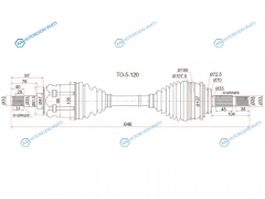 TO-5-120 Привод в сборе FR TOYOTA LAND CRUISER PRADO 120150 02-LEXUS GX470 02-09GX460 10--