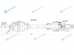 RN-5-9002 Привод в сборе FR RENAULT LOGAN МКПП RH (8 КЛАПАНОВ) 04-16