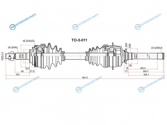 TO-5-011 Привод в сборе FR RH TOYOTA HARRIER CU15 97-03