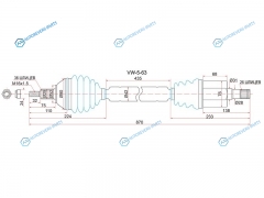 VW-5-63 Привод в сборе RH VOLKSWAGEN POLO 10- АКПП 4D (RUS)POLO VI 20-
