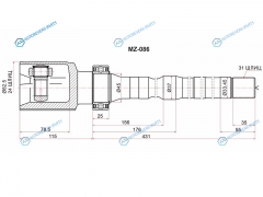 MZ-086 Шрус внутренний MAZDA CX-5 2.5 4WD RH