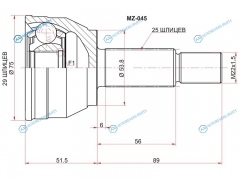 MZ-045 Шрус наружный MAZDA DEMIO 07- MAZDA2