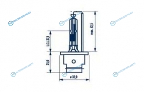 84006 Лампа D2R (35W) P32d-3 Xenon 84006 NVA C1 (1)
