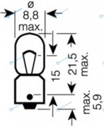 3893-02B_к-кт ламп ORIGINAL LINE! 2шт. (T4W) 12V 4W BA9s качество ориг. з|ч (ОЕМ)|