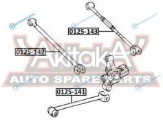 0125-142 Тяга подвески поперечная | зад правлев