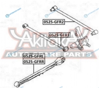 0525-GFRR Тяга подвески продольная | зад прав