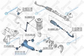 57-01132-SX_рычаг правый!| Renault Megane III Hatchback BZ0|Coupe DZ0 08>