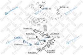 57-71074-SX_рычаг задней подвески передний нижний!| Mazda 3 BK all 03>