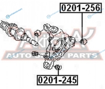 0201-256 Сайлентблок цапфы | зад правлев