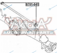 0701-041 Сайлентблок поперечной тяги | зад правлев