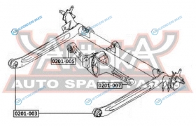 0201-007 Сайлентблок рычага подвески | зад правлев