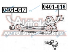 0401-017 Сайлентблок рычага подвески | перед правлев