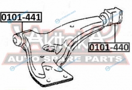0101-441 Сайлентблок рычага подвески передний | перед правлев