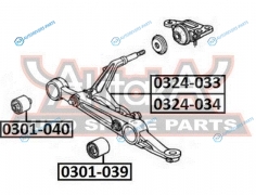 0301-040 Сайлентблок нижнего рычага внутренний | перед правлев