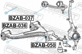 BZAB-050 Сайлентблок нижнего рычага подвески | перед правлев