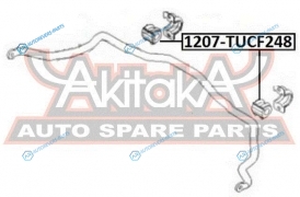 1207-TUCF248 Втулка стабилизатора | перед правлев