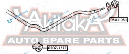 0507-121F Втулка стабилизатора | перед правлев