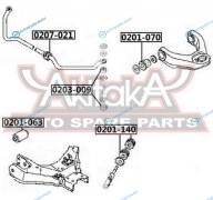 0207-021 Втулка стабилизатора | перед правлев