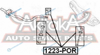 1223-POR Тяга стабилизатора | перед правлев