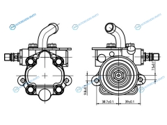 ST-VP73 Насос ГУР MMC PAJERO 4M40 90-