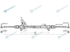 ST-BP6L-32-110 Рейка рулевая MAZDA 3 03-06 (ЭГУР) LHD