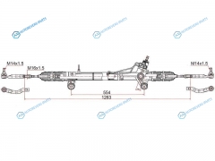 ST-44200-0K780 Рейка рулевая FORTUNERHILUX 13- LHD