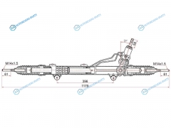 ST-A164 460 01 00 Рейка рулевая MERCEDES BENZ ML 05-11 W164 (без датчика)