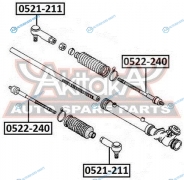 0521-211 Наконечник рулевой тяги | перед правлев